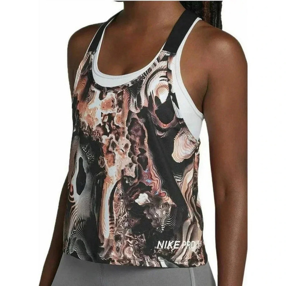 NIKE || Tank Top Women Black Pink Dri Fit RacerBack Fitness Athletic Small - Picture 1 of 9